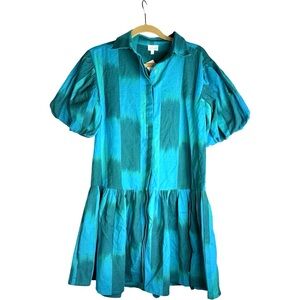 Boho Fall WKND Ikat Cotton Mini Dress NWT Sz S